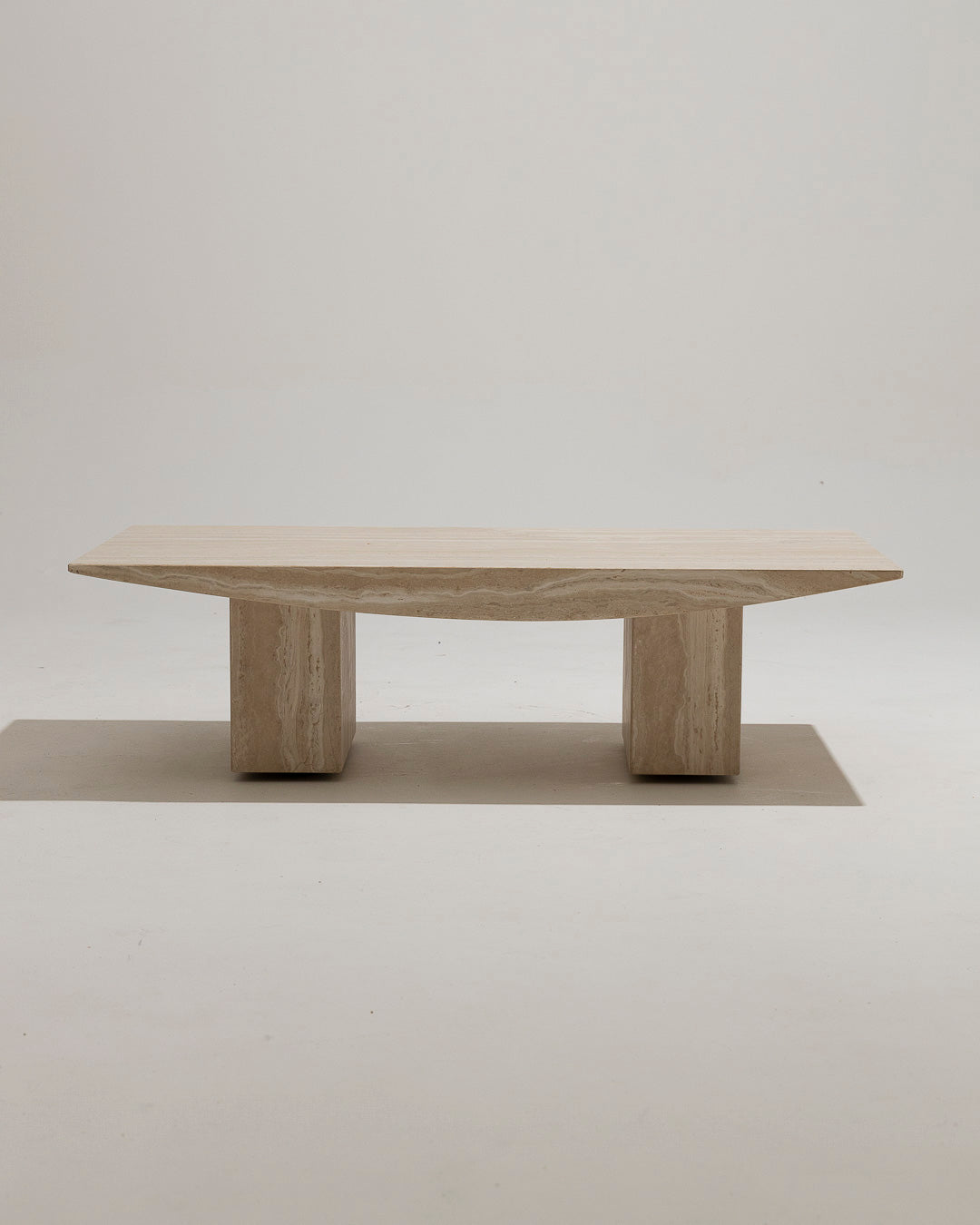 "SUSHI" TRAVERTINE COFFEE TABLE, 1980s 