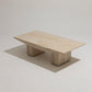 "SUSHI" TRAVERTINE COFFEE TABLE, 1980s 