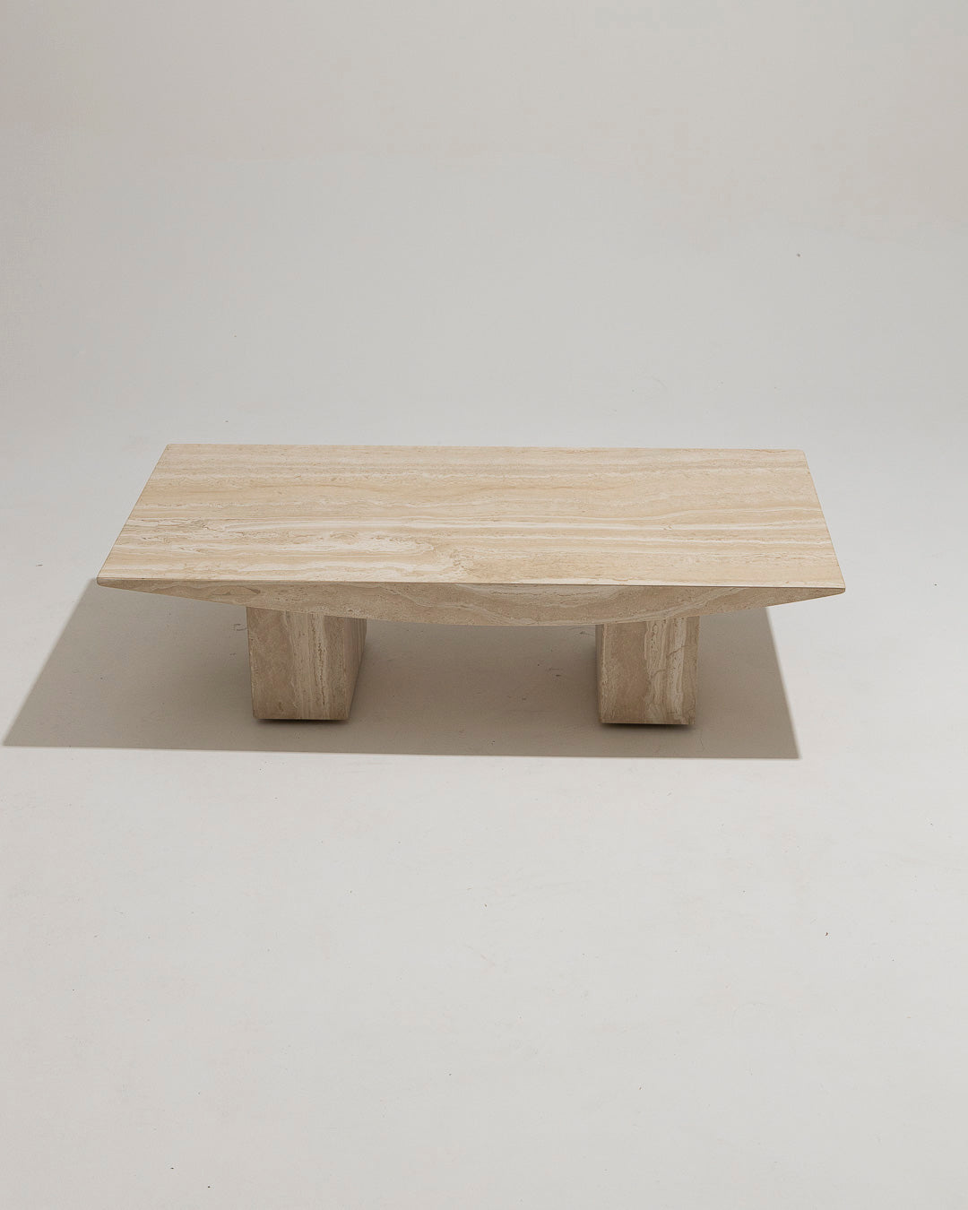 "SUSHI" TRAVERTINE COFFEE TABLE, 1980s 