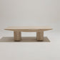 "SUSHI" TRAVERTINE COFFEE TABLE, 1980s 