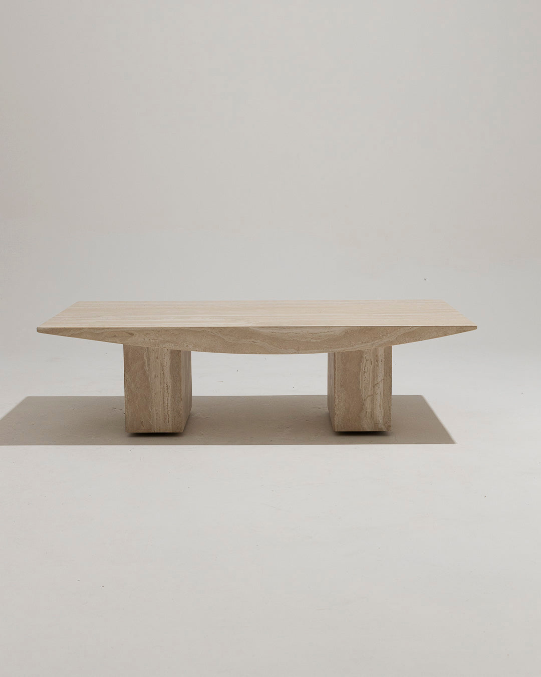 "SUSHI" TRAVERTINE COFFEE TABLE, 1980s 