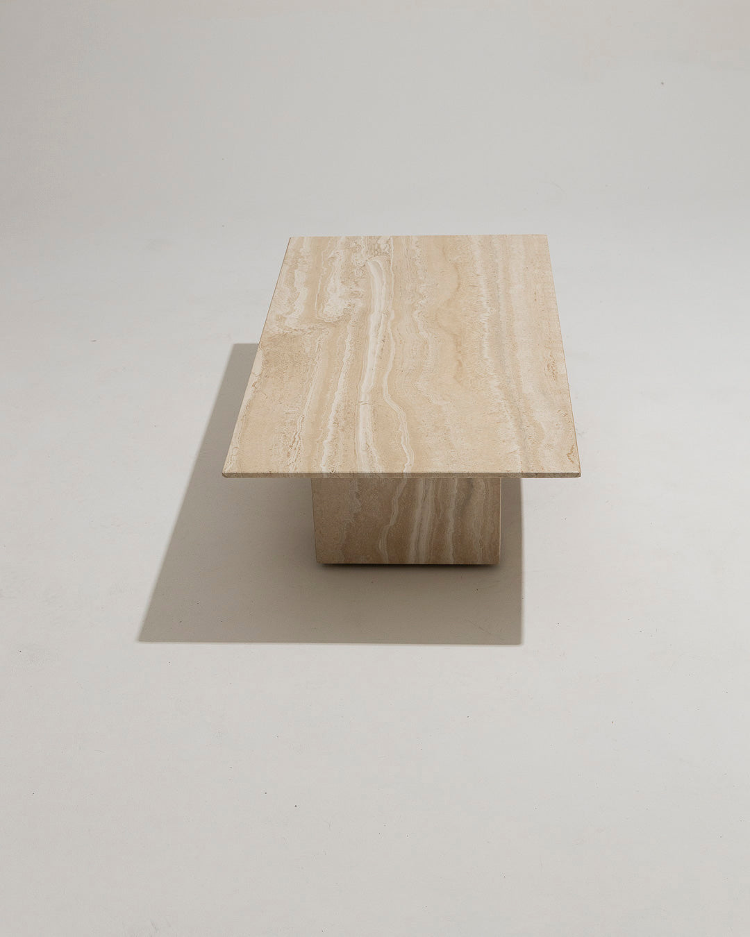 "SUSHI" TRAVERTINE COFFEE TABLE, 1980s 