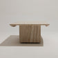 "SUSHI" TRAVERTINE COFFEE TABLE, 1980s 