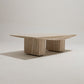 "SUSHI" TRAVERTINE COFFEE TABLE, 1980s 