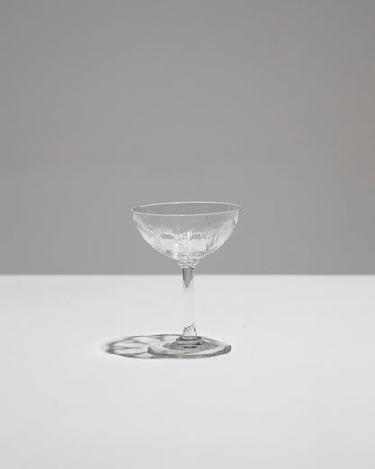 Conjunto de 5 tazas de champán de cristal, Baccarat, 1930s