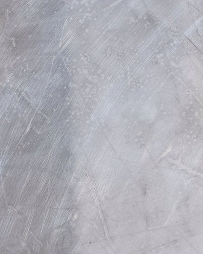 Large silver metal tray