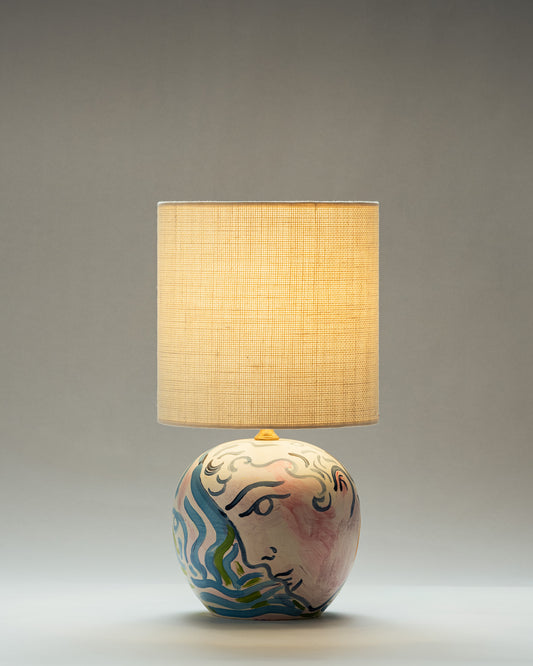 LAMPE À POSER EN CÉRAMIQUE PEINTE, JACQUES MERLE, SÉZANE