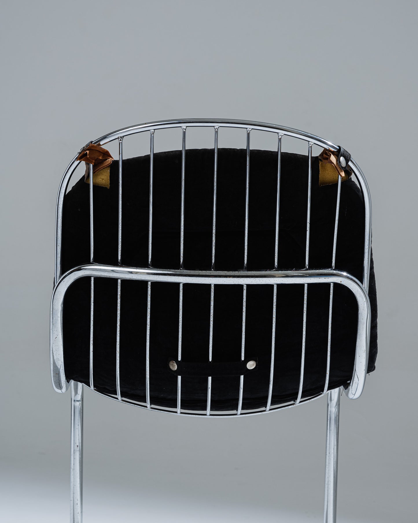 CHAISE EN VELOURS NOIR, GASTONE RINALDI, 1970s