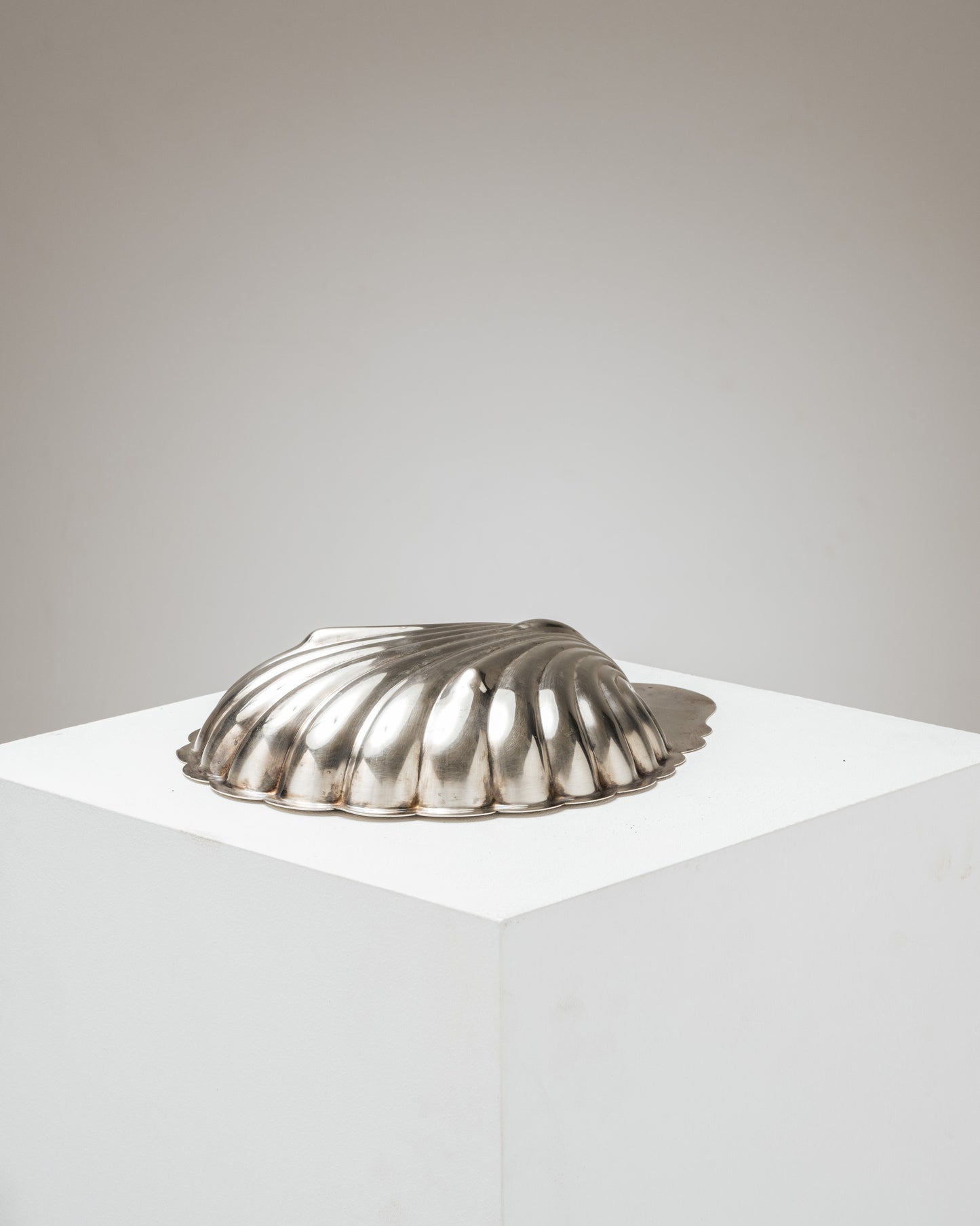 Silver-Plated Shell-Shaped Fruit Tray, 1970s