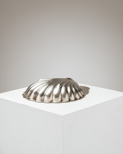 Silver-Plated Shell-Shaped Fruit Tray, 1970s
