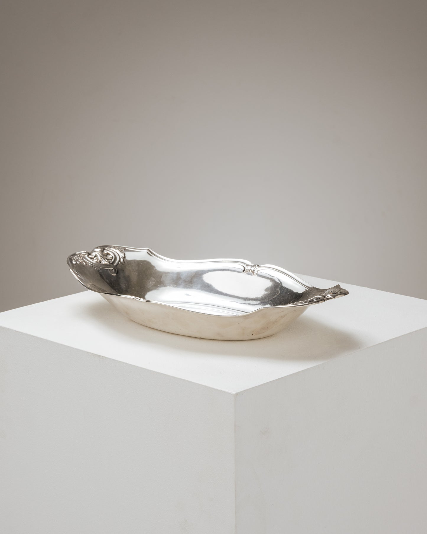 Bread basket, silver-plated, Art Deco, 1930s