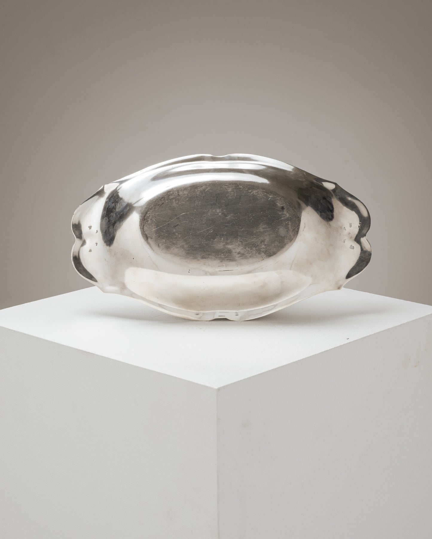 Bread basket, silver-plated, Art Deco, 1930s