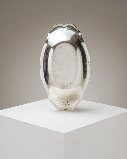 Bread basket, silver-plated, Art Deco, 1930s