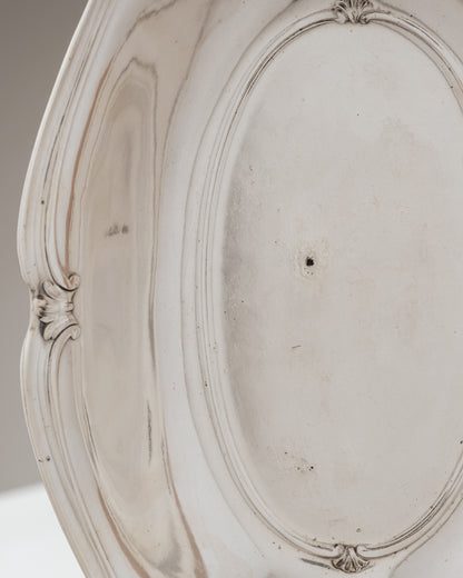 Bread basket, silver-plated, Art Deco, 1930s