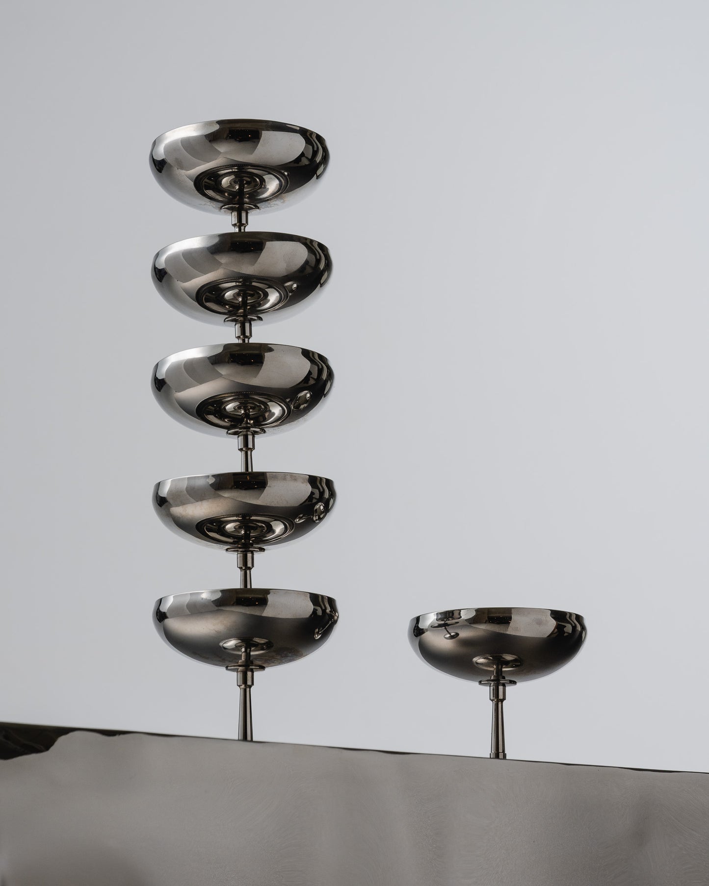 SET DE 6 COUPES À GLACE EN MÉTAL