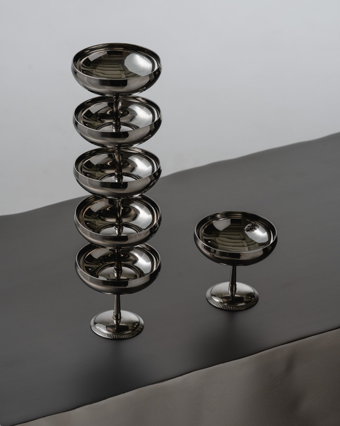 SET DE 6 COUPES À GLACE EN MÉTAL