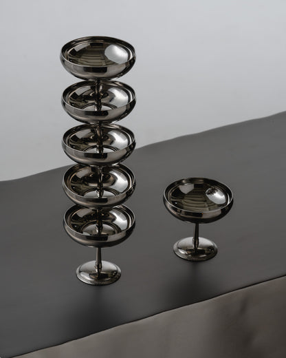 SET DE 6 COUPES À GLACE EN MÉTAL