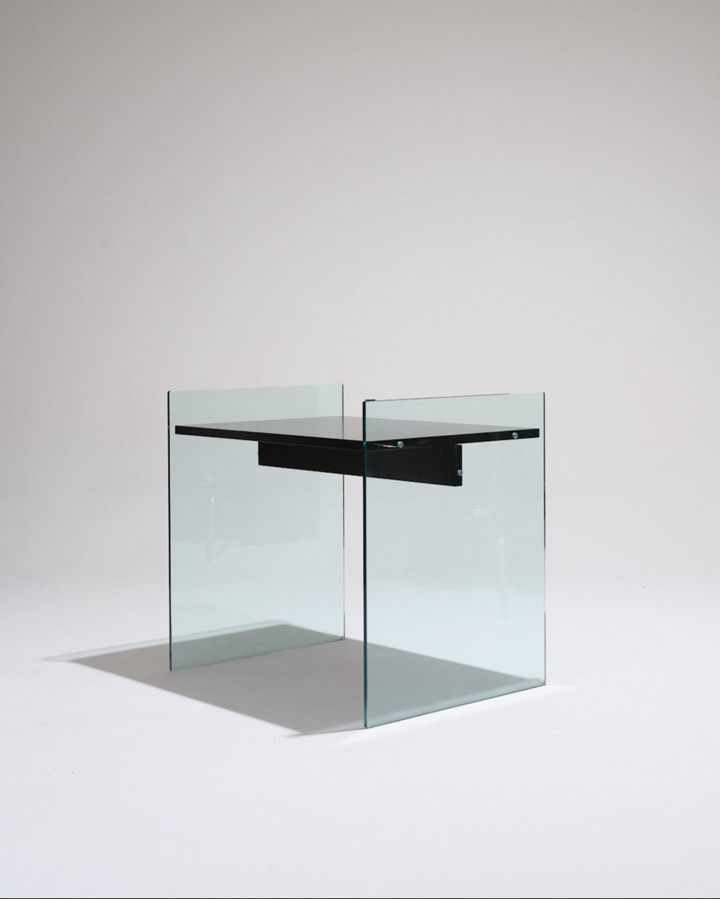 GLASS AND WOOD DESK FROM ARTELANO, 1980s