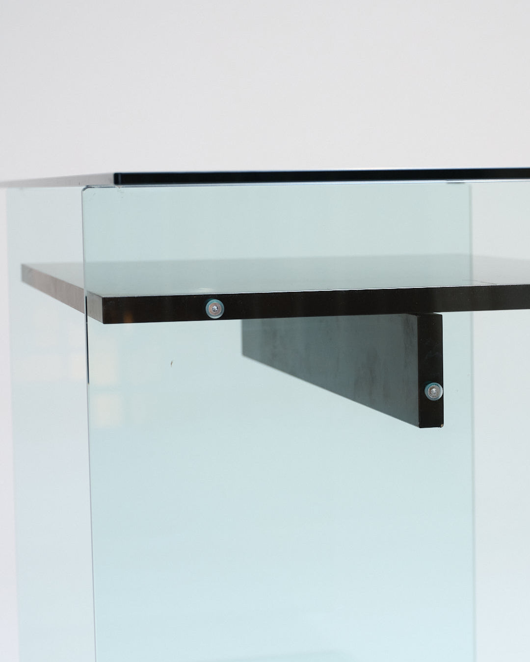 GLASS AND WOOD DESK FROM ARTELANO, 1980s