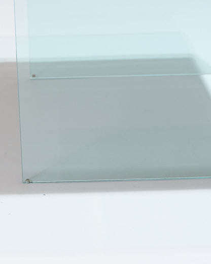 GLASS AND WOOD DESK FROM ARTELANO, 1980s