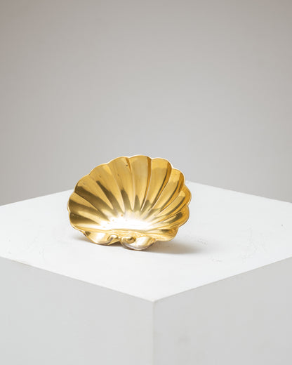 Brass shell-formed catchall, 1960s