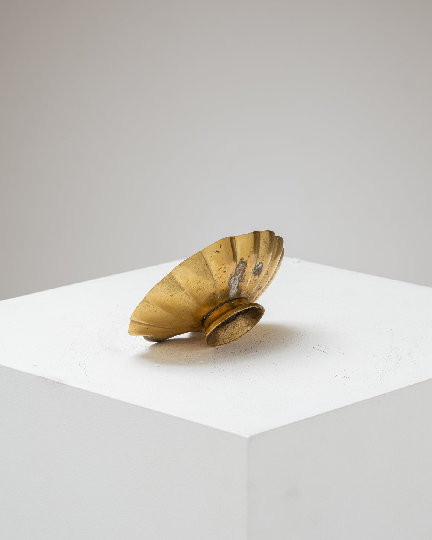 Brass shell-formed catchall, 1960s