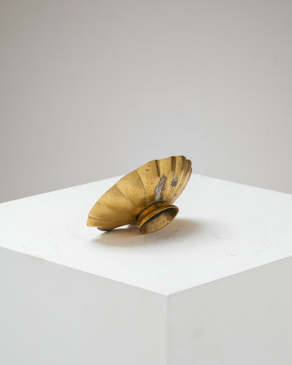 Brass shell-formed catchall, 1960s