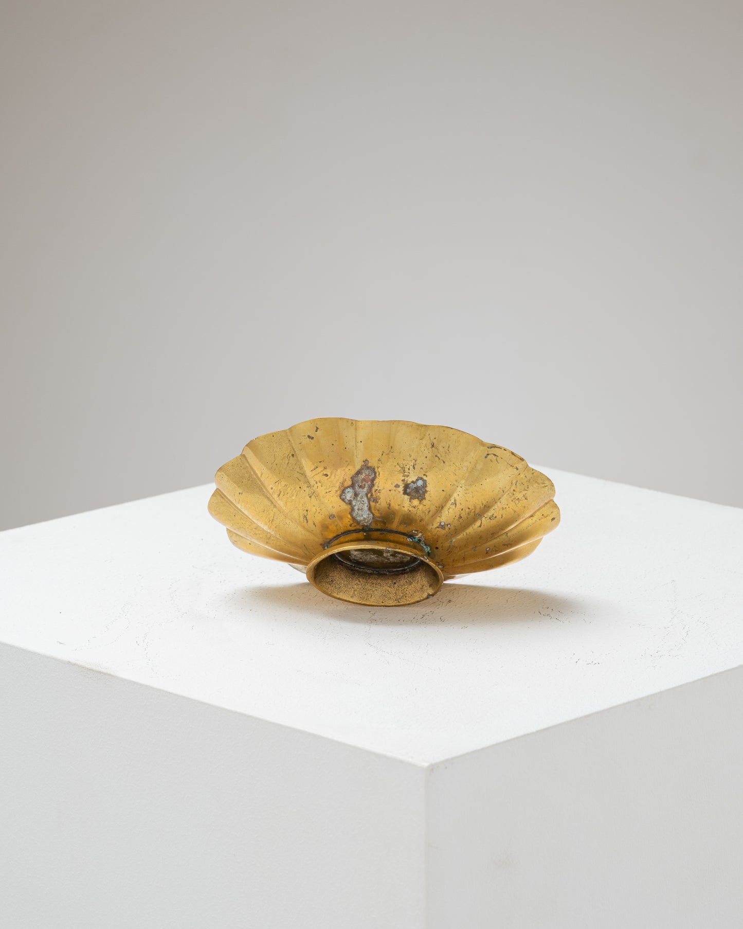 Brass shell-formed catchall, 1960s