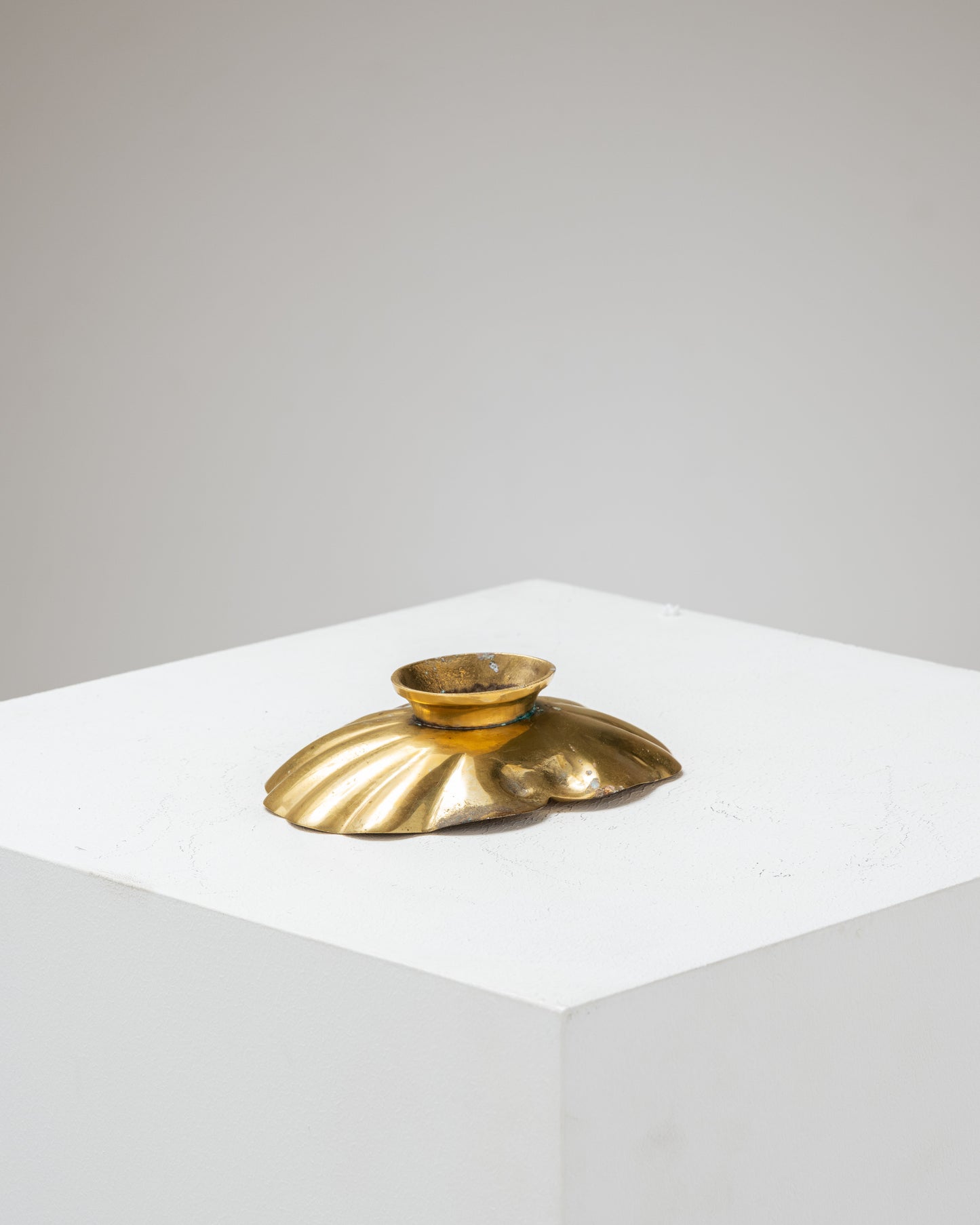 Brass shell-formed catchall, 1960s