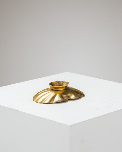 Brass shell-formed catchall, 1960s