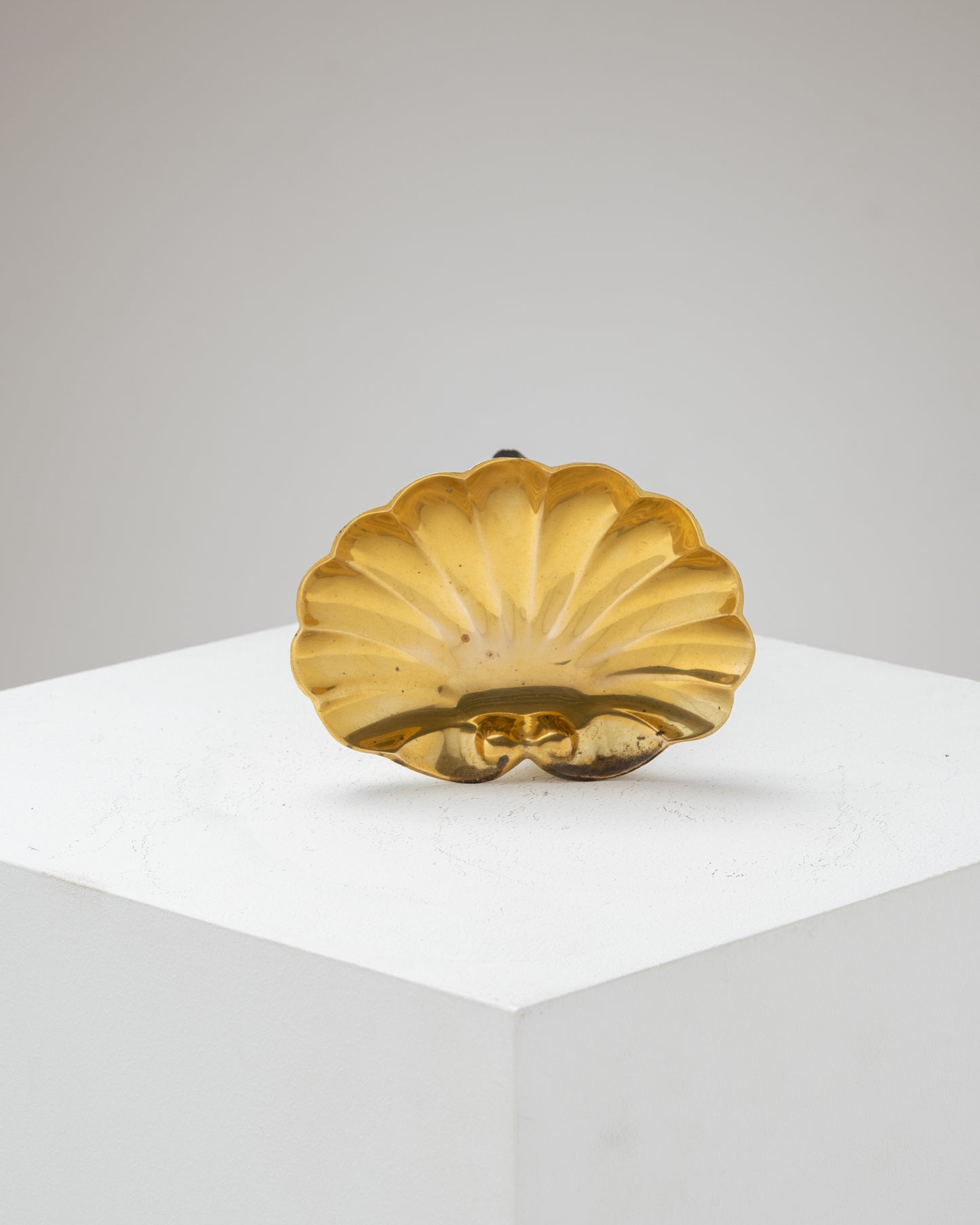 Brass shell-formed catchall, 1960s