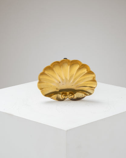 Brass shell-formed catchall, 1960s
