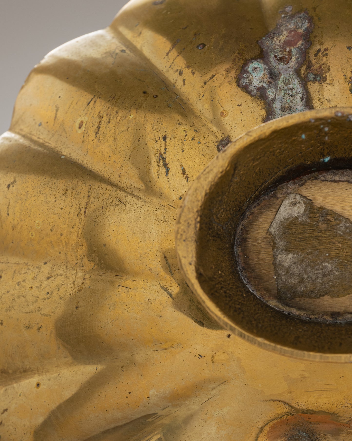 Brass shell-formed catchall, 1960s