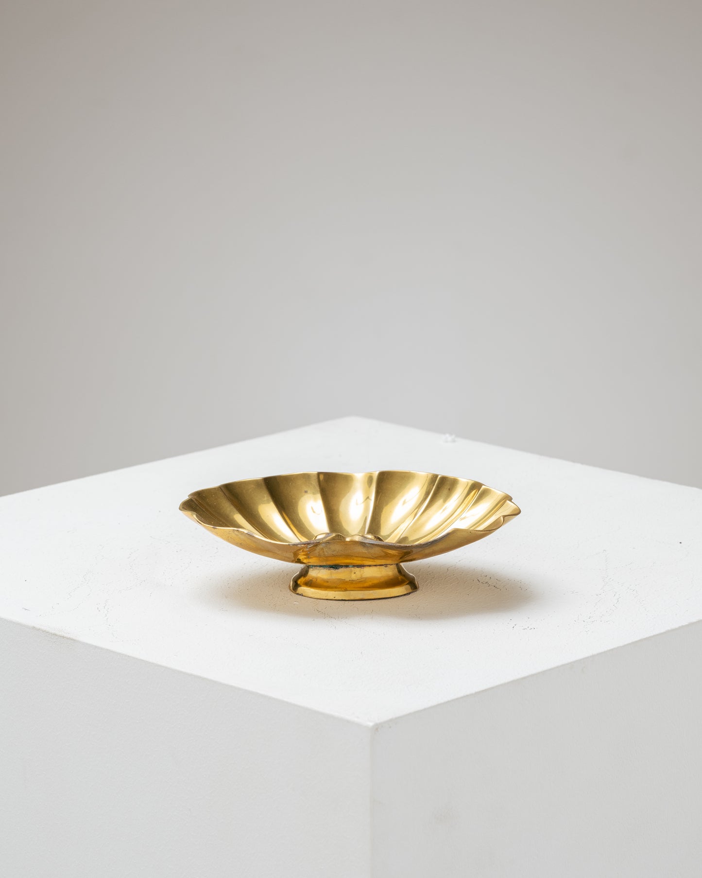 Brass shell-formed catchall, 1960s
