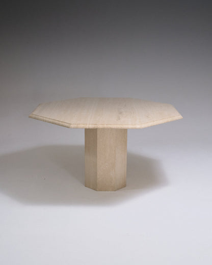 TABLE À MANGER EN TRAVERTIN, 1970s