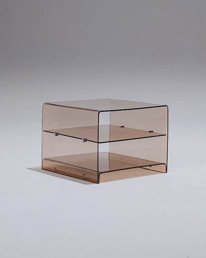 SMOKED PLEXIGLASS SIDE TABLE, MICHEL DUMAS, 1970s