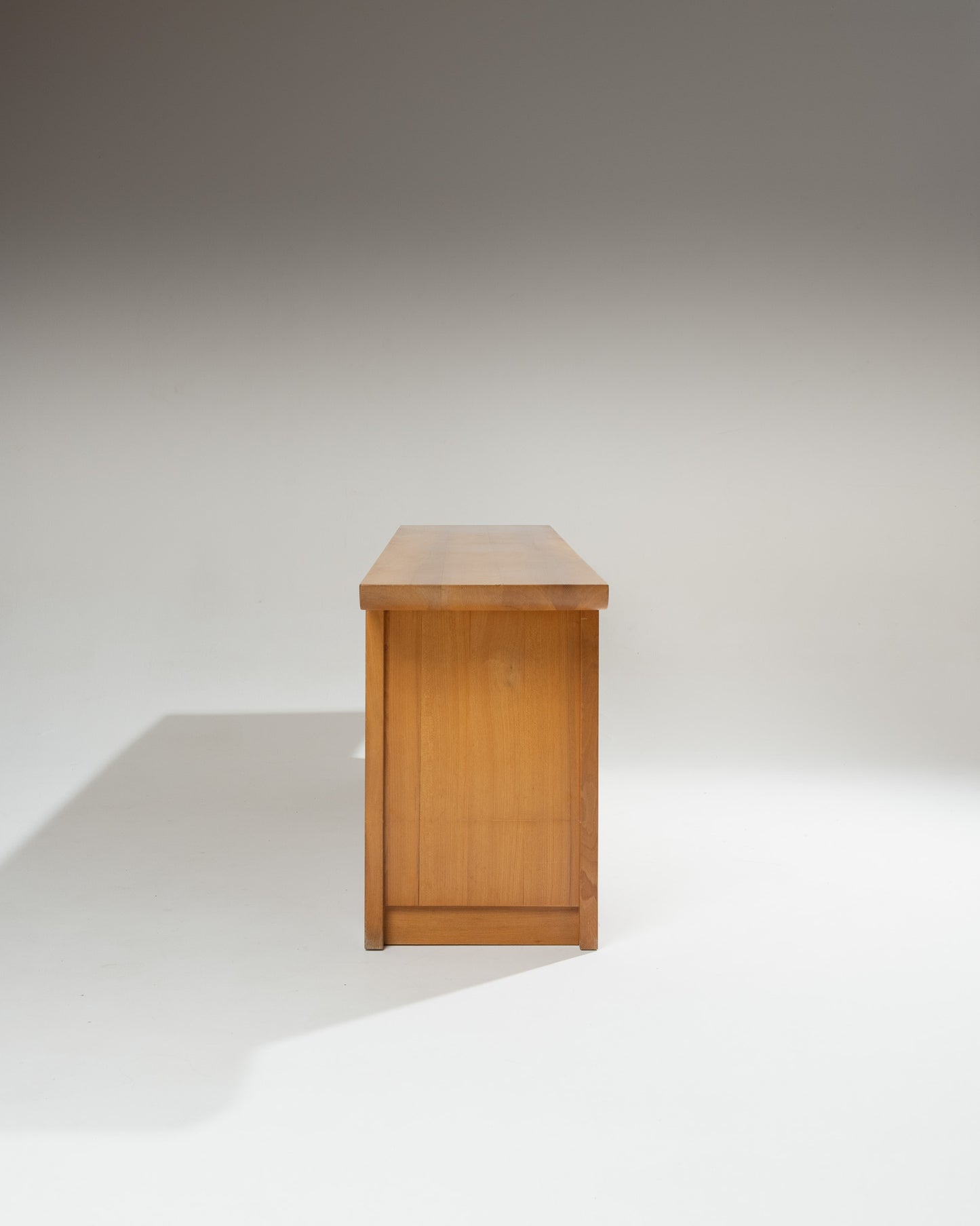 LARGE SOLID ELM BUFFET, LUIGI GORGONI, 1980s