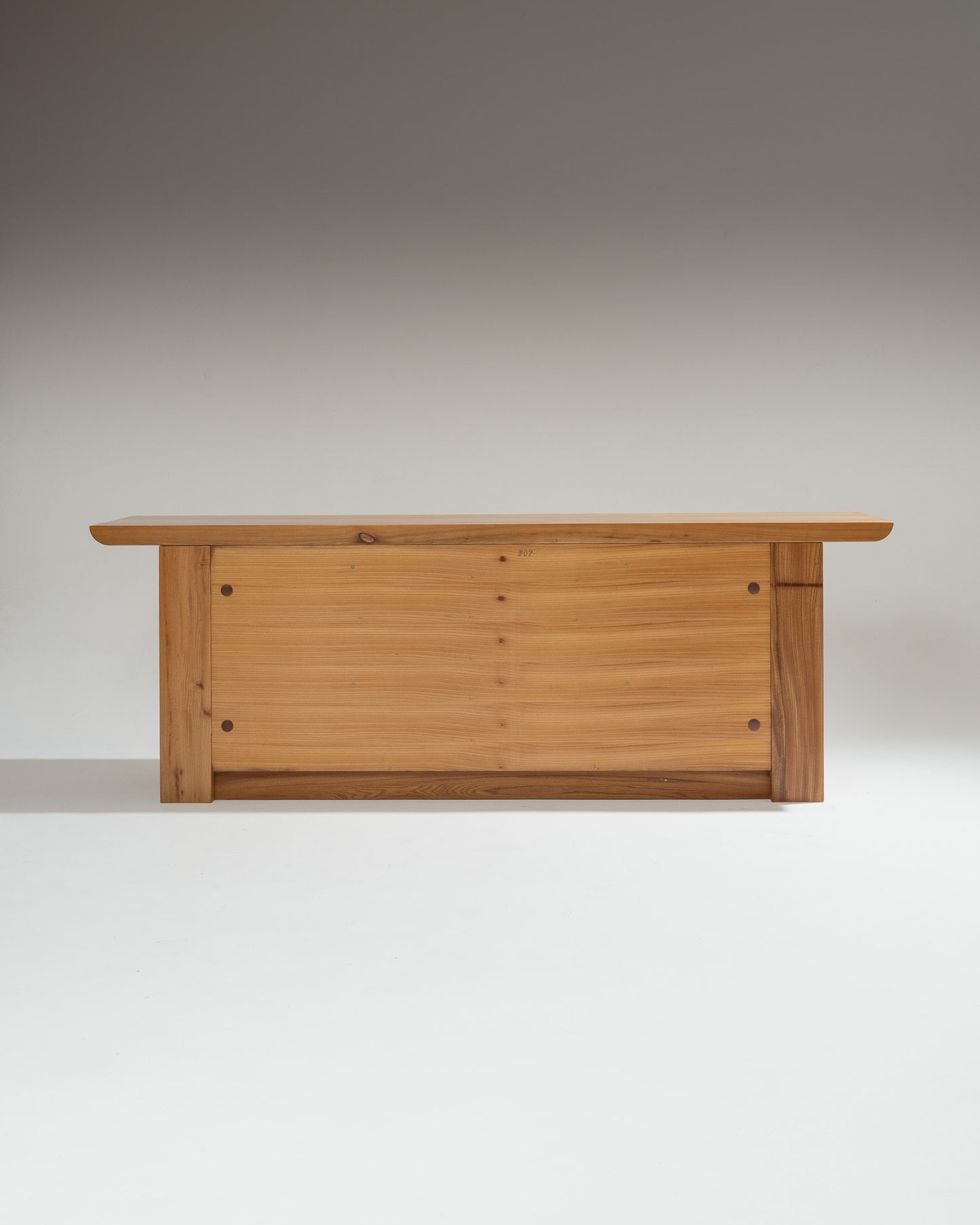 LARGE SOLID ELM BUFFET, LUIGI GORGONI, 1980s