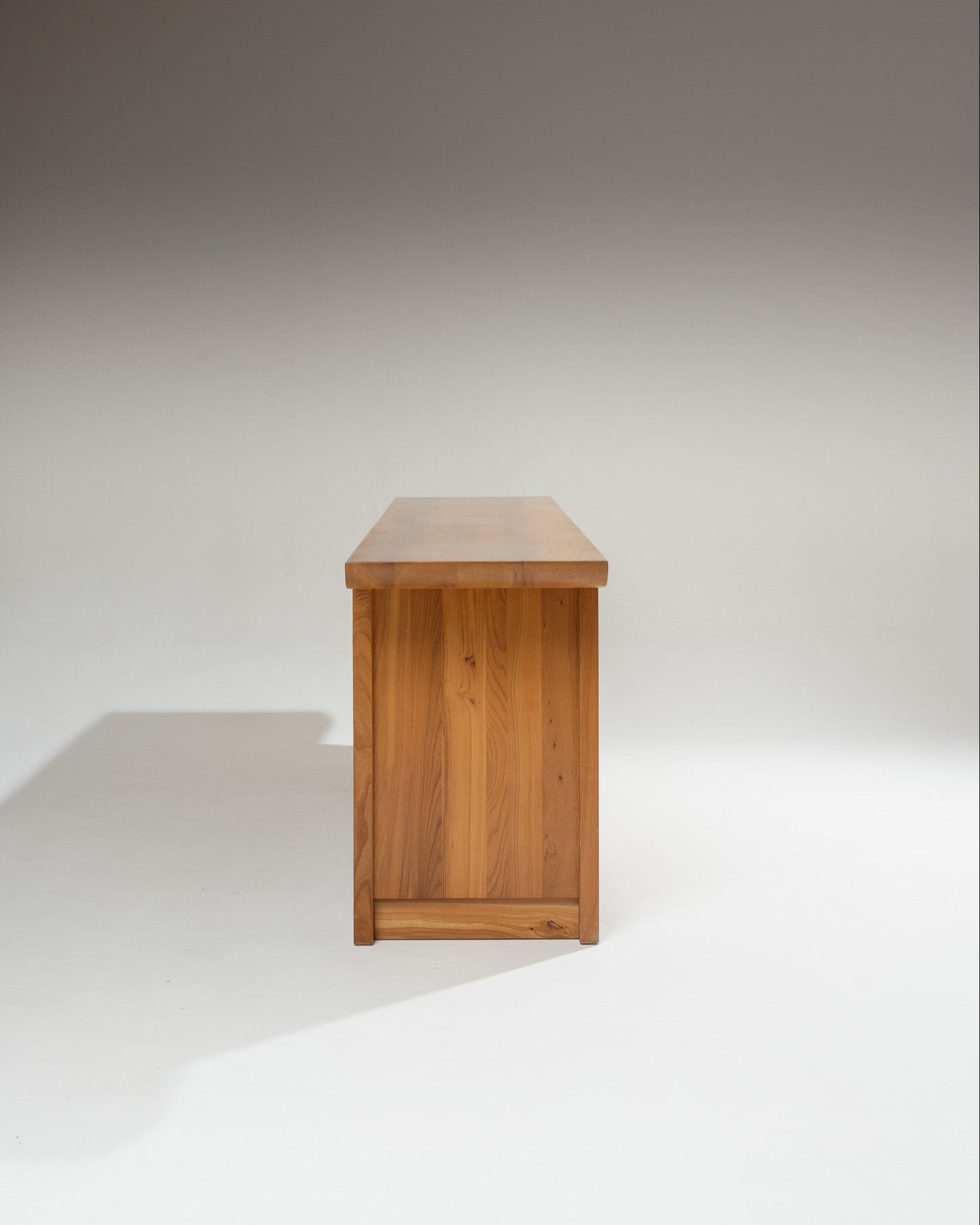 LARGE SOLID ELM BUFFET, LUIGI GORGONI, 1980s
