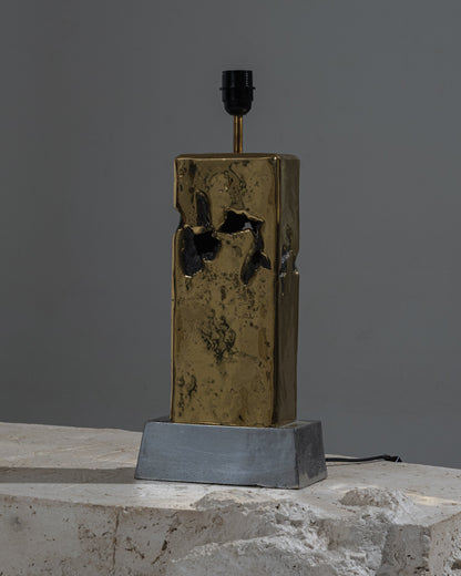 LAMPE BRUTALISTE EN BRONZE, DAVID MARSHALL, 1980s