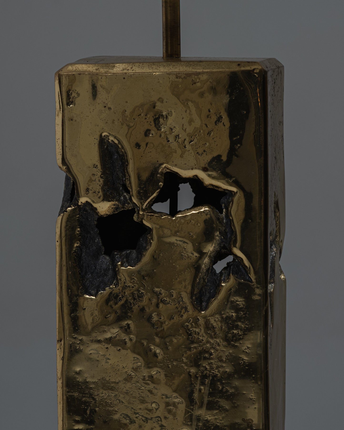 LAMPE BRUTALISTE EN BRONZE, DAVID MARSHALL, 1980s