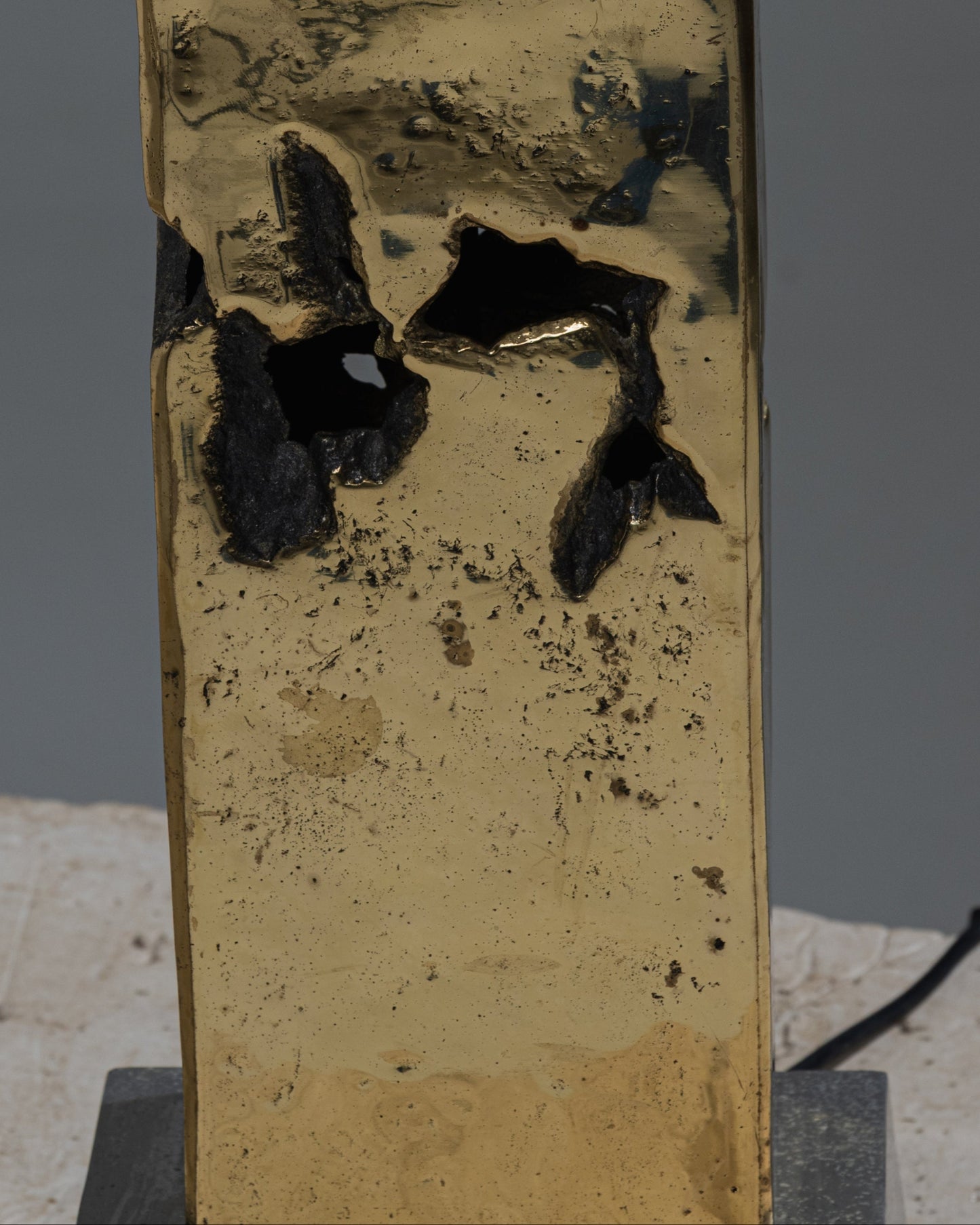 LAMPE BRUTALISTE EN BRONZE, DAVID MARSHALL, 1980s