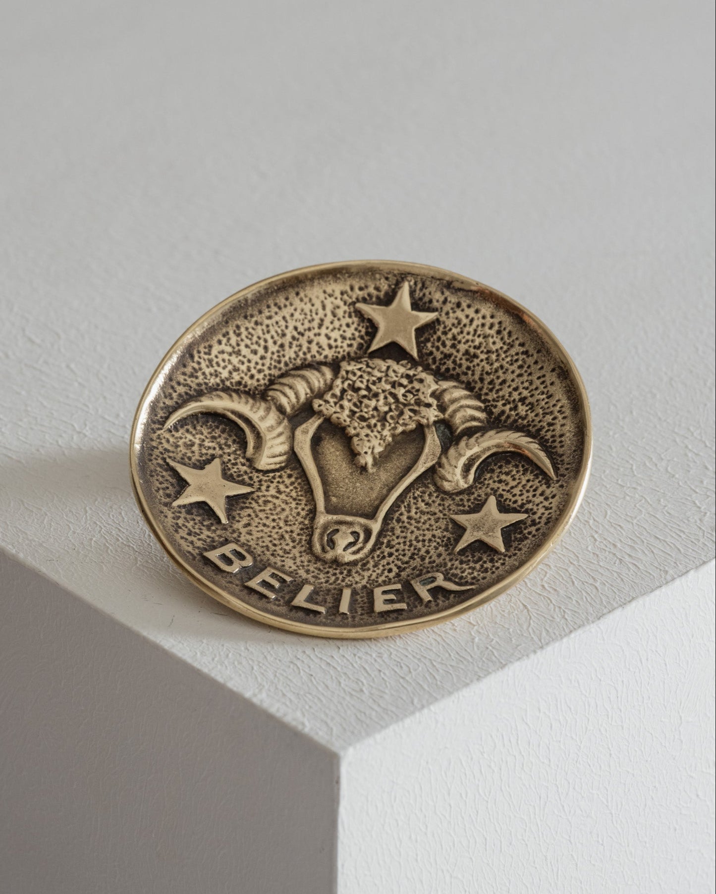 Gilt bronze ram's head valet tray, Max Le Verrier, 1930s