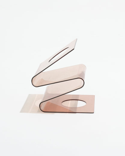 Smoked plexiglass rack, Michel Dumas, 1970s