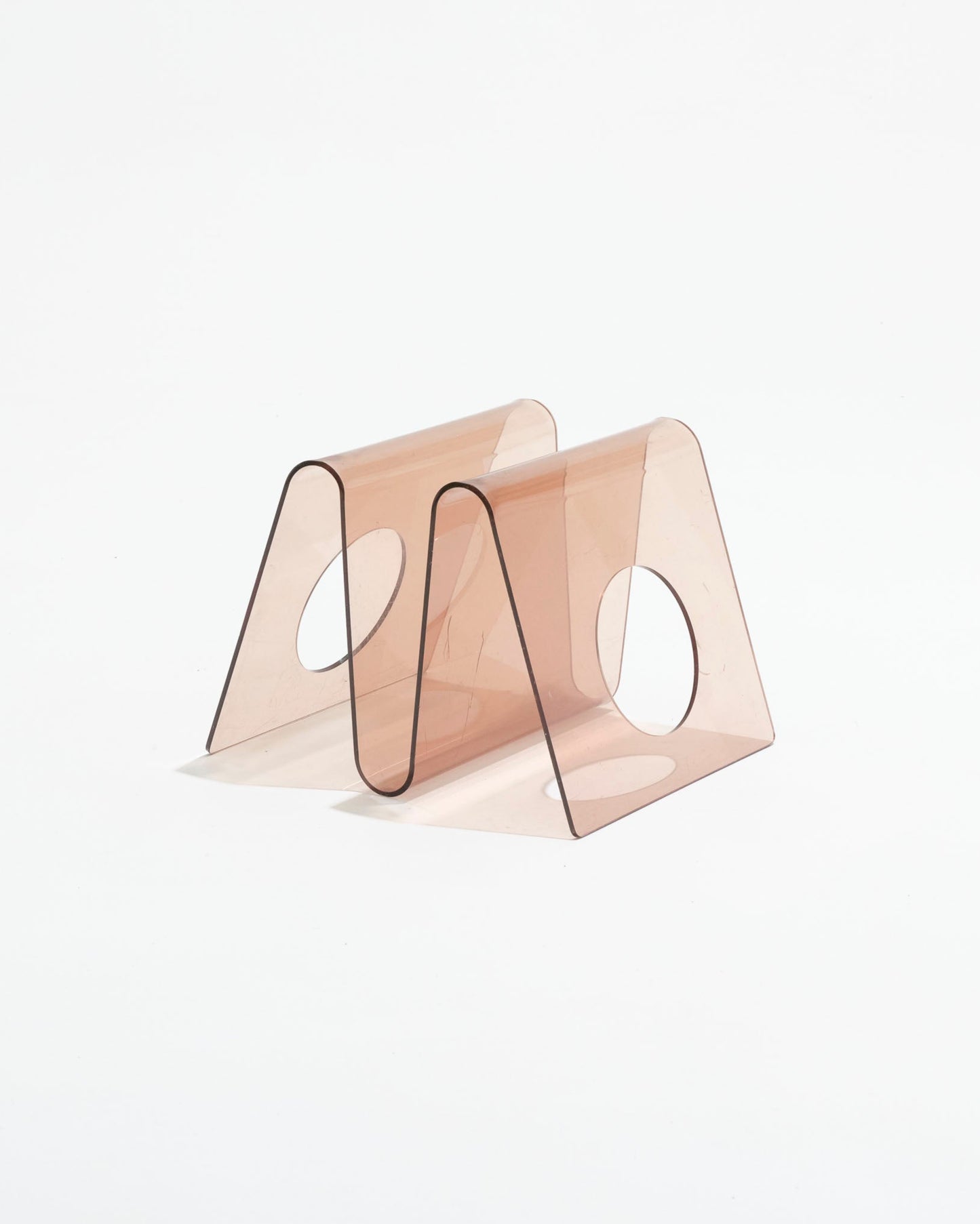 Smoked plexiglass rack, Michel Dumas, 1970s