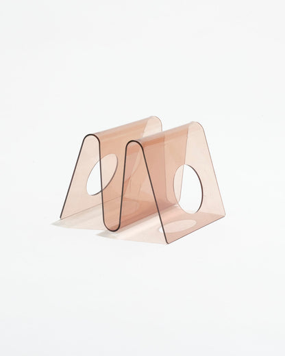 Smoked plexiglass rack, Michel Dumas, 1970s