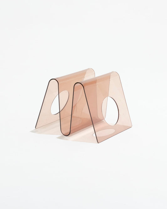 Smoked plexiglass rack, Michel Dumas, 1970s