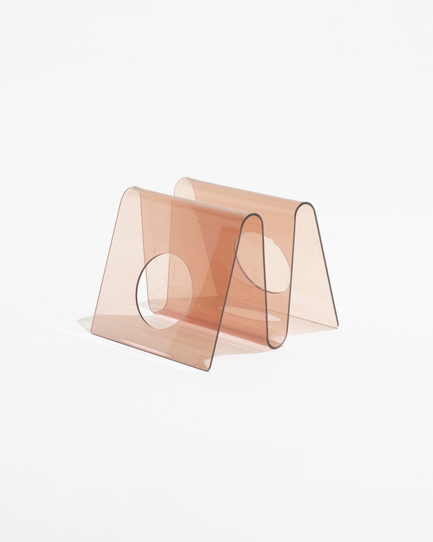 Smoked plexiglass rack, Michel Dumas, 1970s