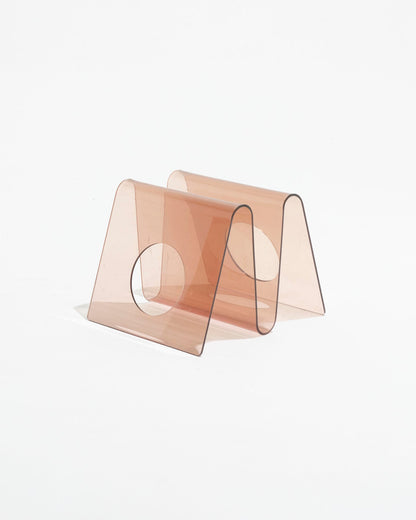 Smoked plexiglass rack, Michel Dumas, 1970s