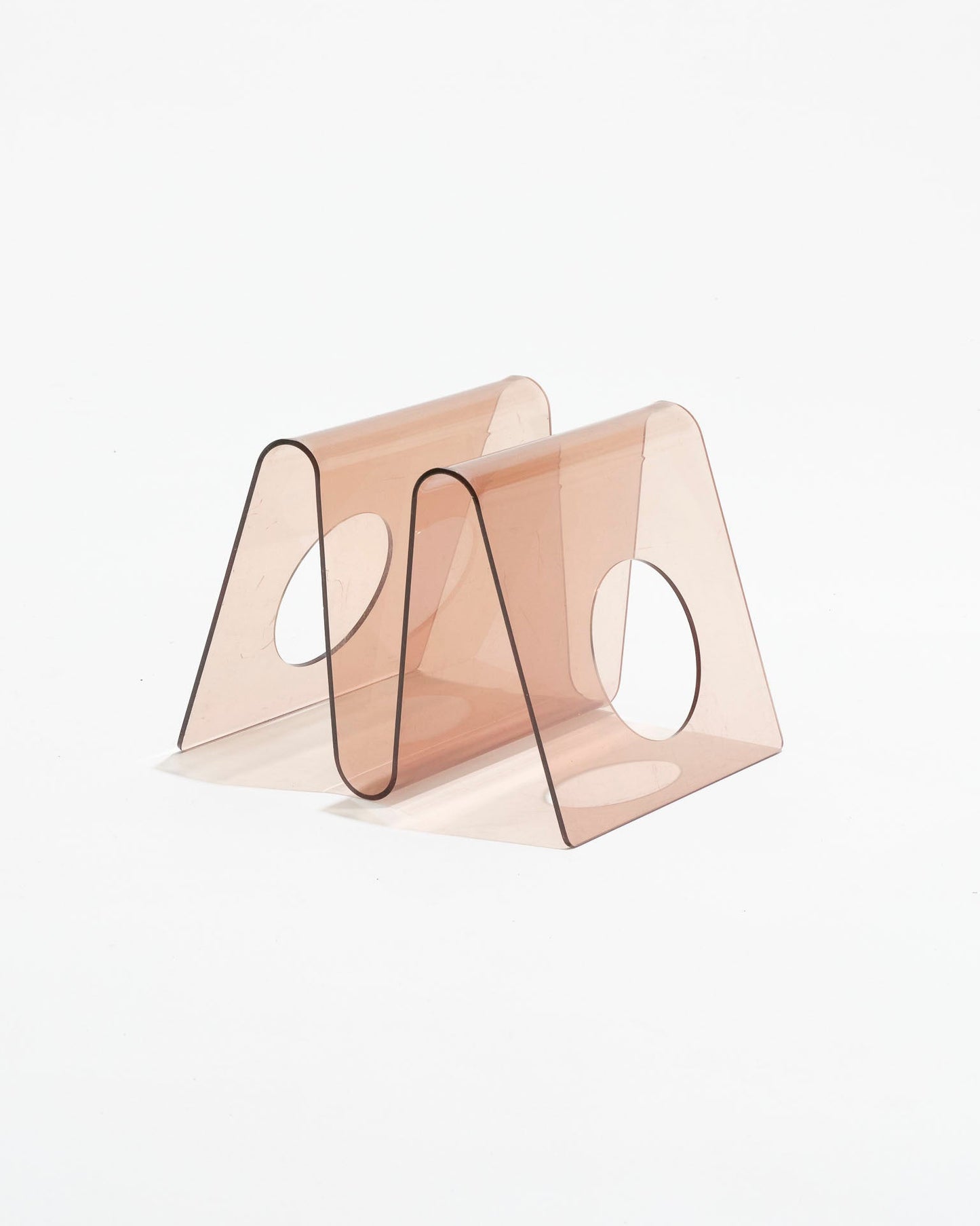 Smoked plexiglass rack, Michel Dumas, 1970s